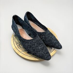 Zara Black Tweed Flats